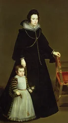 Doña Antonia de Ipenarrieta y Galdós (1599-1635) und ihr Sohn, um 1631